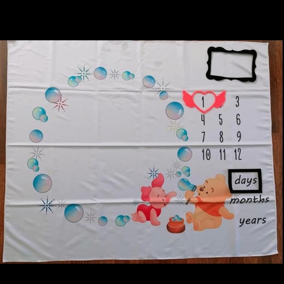 winnie the pooh milestone blanket